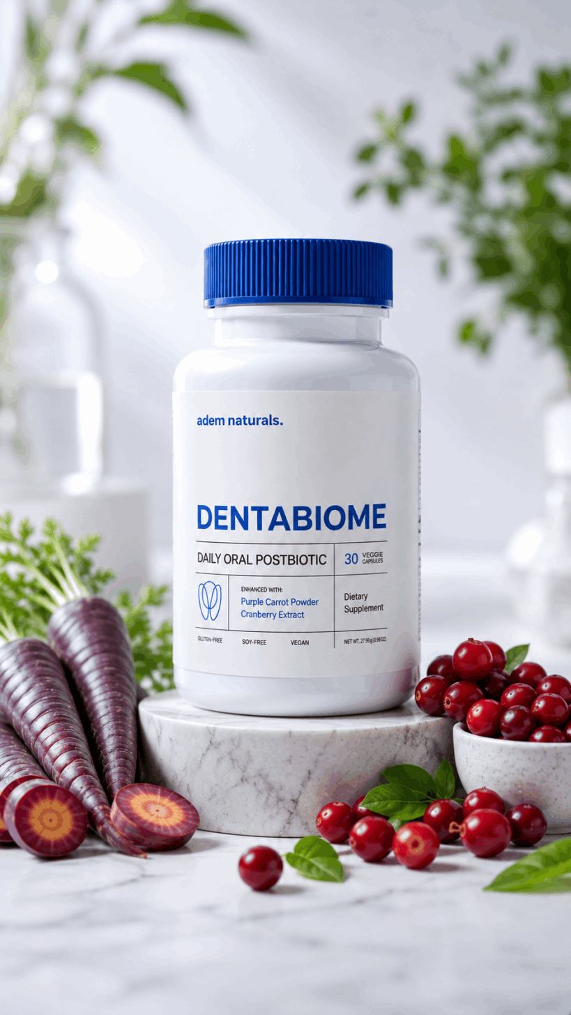 DentaBiome oral health supplement bottle